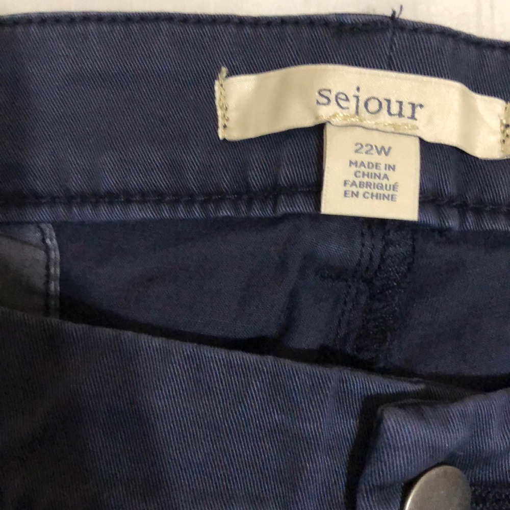 NWT Sejour Navy Peacoat crop pants - Picture 5 of 7